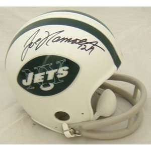 Joe Namath Signed New York Jets Mini Helmet Jsa