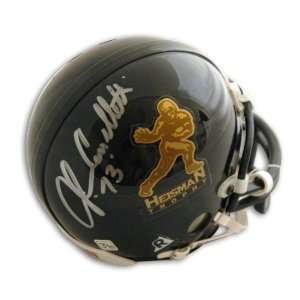 John Cappelletti Autographed Black Heisman Mini Helmet Inscribed 73