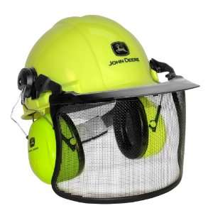 John Deere 93123 High Visibility Forestry and Chain Saw Helmet