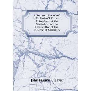   Chancellor of the Diocese of Salisbury John Francis Cleaver Books