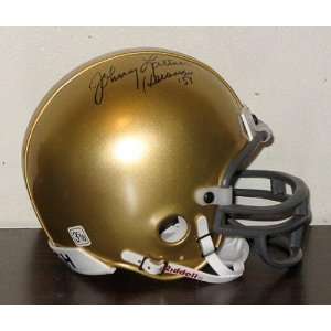 Johnny Lattner autographed & Heisman 53 inscribed Notre Dame mini 
