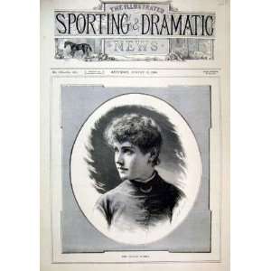  1883 Portrait Miss Lillian Russell Beautiful Woman