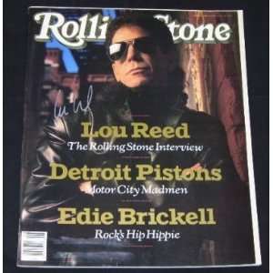 Lou Reed Hand Signed Autographed Magazine 05/04/89