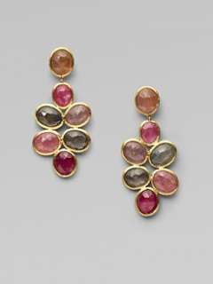 Marco Bicego   18K Gold Sapphire Cluster Drop Earrings/Short