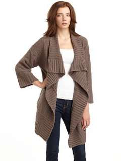 Design History   Bowtie Stitch Cozy Cardigan/Brown