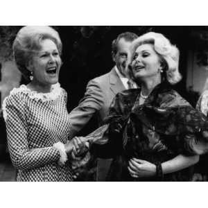  First Lady Patricia Nixon with Zsa Zsa Gabor, in 