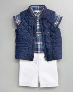 Apperley Quilted Gilet Vest, Tyson Lightweight Gauzy Check Shirt 