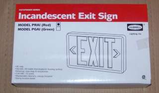 NEW Hubbell Exit Sign Emergency Light Damp Listed LARGE  