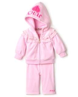 Juicy Couture Infant Girls Ruffled Hooded Top & Legging Set   Sizes 0 