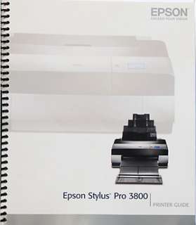 Epson Stylus Pro 3800 Printer + EXTRAS 010343862081  