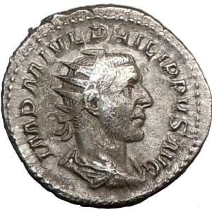 PHILIP I Arab 244AD Authentic Ancient Silver Roman Coin Liberalitas 