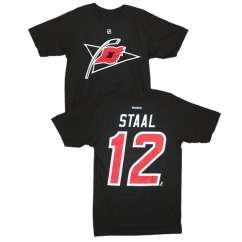 Carolina Hurricanes Eric Staal Black Alternate Name and Number T Shirt 