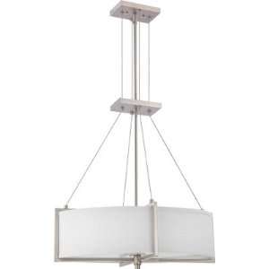 Portia Pendant in Brushed Nickel with Slate Gray Fabric Shade Size 25 