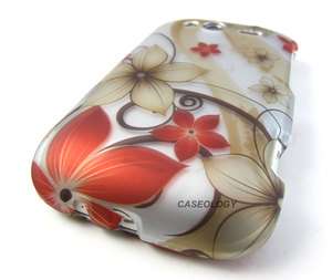 RED FALL FLOWERS HARD SHELL CASE COVER TMOBILE HTC WILDFIRE S PHONE 