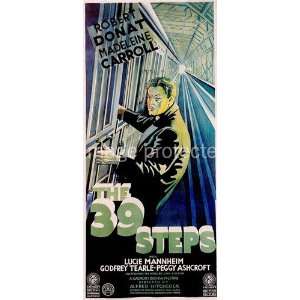  The 39 Steps Vintage Robert Donat Movie Poster   11 x 17 
