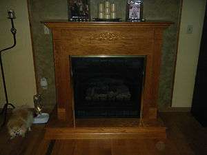 OAK WOOD LARGE FIREPLACE MANTEL WITH BASE 57 WIDE 54 HIGH EXCELLENT 