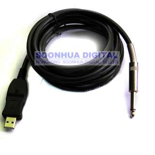 Guitar Bass To USB Link Cable adapter PC Recording 3M  