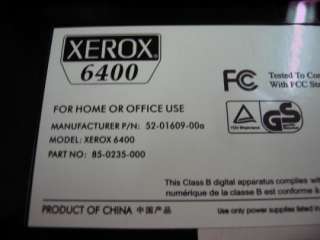 Xerox 6400 Flatbed Scanner 85 0235 000 USB  