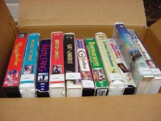 Lot of 11 VHS Family MoviesDisney,Flipper,White Fang+  