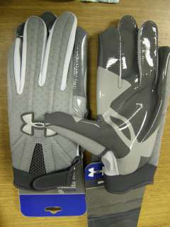   Armour Possession ColdGear Football Receiver Gloves, Gray/Gray  
