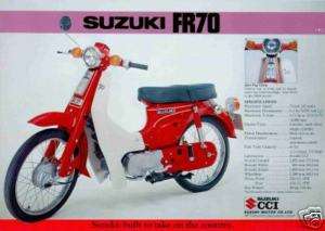 SUZUKI Brochure FR50 FR70 1973 Scooter Sales Catalog  