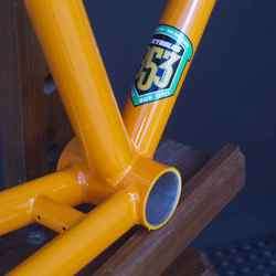   Light 853 Steel Carbon Seat Stay Road Bike Frame Orange 56cm  