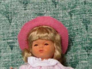 Dollhouse Dressed Little Girl Caco DHS0753 Flexible Blond Pnk Hat Str 