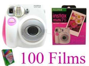 Fujifilm Fuji Instax Mini 7s Polaroid Camera + 100 Film 659096711774 