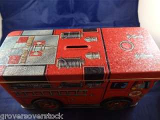   OF THREE TEXACO R&B COLLECTIBLES TIN TRUCK FIRE ENGINE GAS STATION SET
