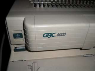 GBC COMB BOOK BINDING SYSTEM GBC 4000 BINDER GBC4000  