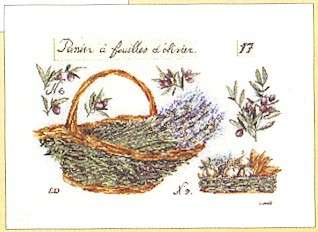 Thea Gouverneur Basket Lavender French Cross Stitch Kit  