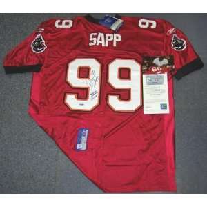 Warren Sapp Autographed Jersey   Bucs Red   Autographed NFL Jerseys