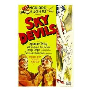 Sky Devils, William Boyd, Spencer Tracy, 1932 Premium Poster Print 