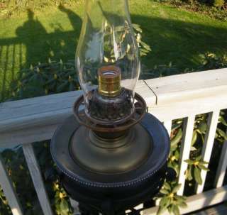   VICTORIAN PIANO FLOOR OIL LAMP ROSE FLOWER GLASS SHADE GONE WITH WIND