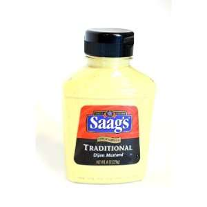 Saags Traditional Dijon Mustard 8 Oz. Squeeze Bottle  