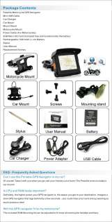   inch Touch Screen Motorcycle bike car GPS Navigator System  