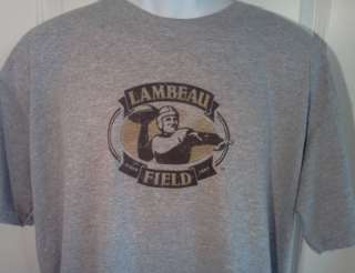 LAMBEAU FIELD Green Bay Packers Throwback T Shirt Large  