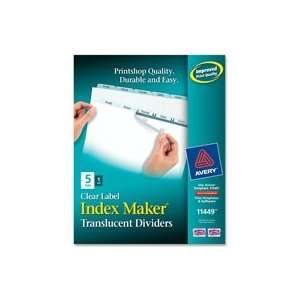   Label Punched Dividers, Multicolor 5 Tab, Letter AVE11452 Electronics