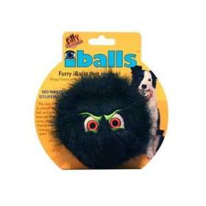   Dog Toys Silly Squeakers Iballs Black Medium 4 Inch Chew Toy Pet