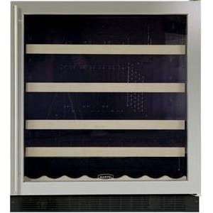   Beverage and Wine Cooler Finish Black Cabinet With Overlay Glass Door