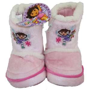  Dora the Explorer Toddler Girl Boots Slippers Size 7 