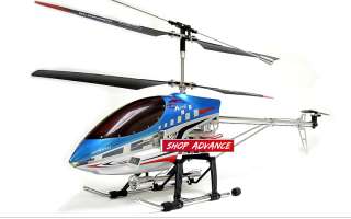 36 inch SKY KING GYRO 8501 Metal 3.5 Channel RC Helicopter 91cm Blue 