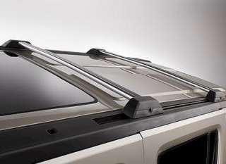 2006 2010 Hummer H3 Roof Mounted Luggage Cross Rails Bright Finish 