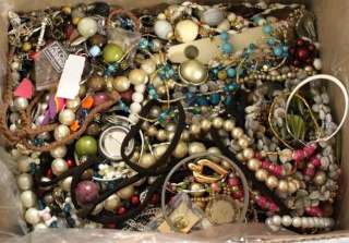   13LB JEWELRY RING WATCH EARRING BEAD NECKLACE PIN SCRAP  