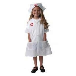  White Nurse Halloween Dressup Play Career Costume sz 4 
