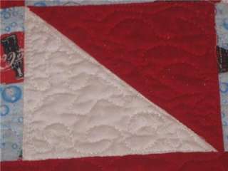 Handmade Table Runner Coca Cola Quilted Bubbles Coke  