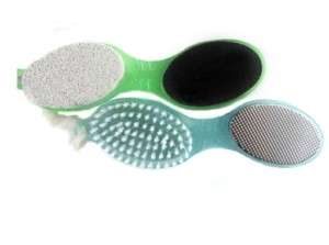 4in1 pedicure Paddle pumice stone foot file nail brush  