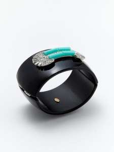 Stunning Kenneth Jay Lane Turquoise Deco Bangle  