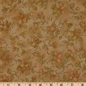  44 Wide Flannel Charms Tossed Floral Loden Fabric By The 