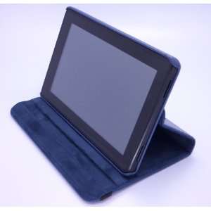   Rotating Stand Premium Leather Case for Kindle Fire (Color Navy Blue